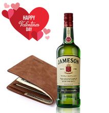 Valentines Gift Package- Jameson Whiskey, and a Wallet